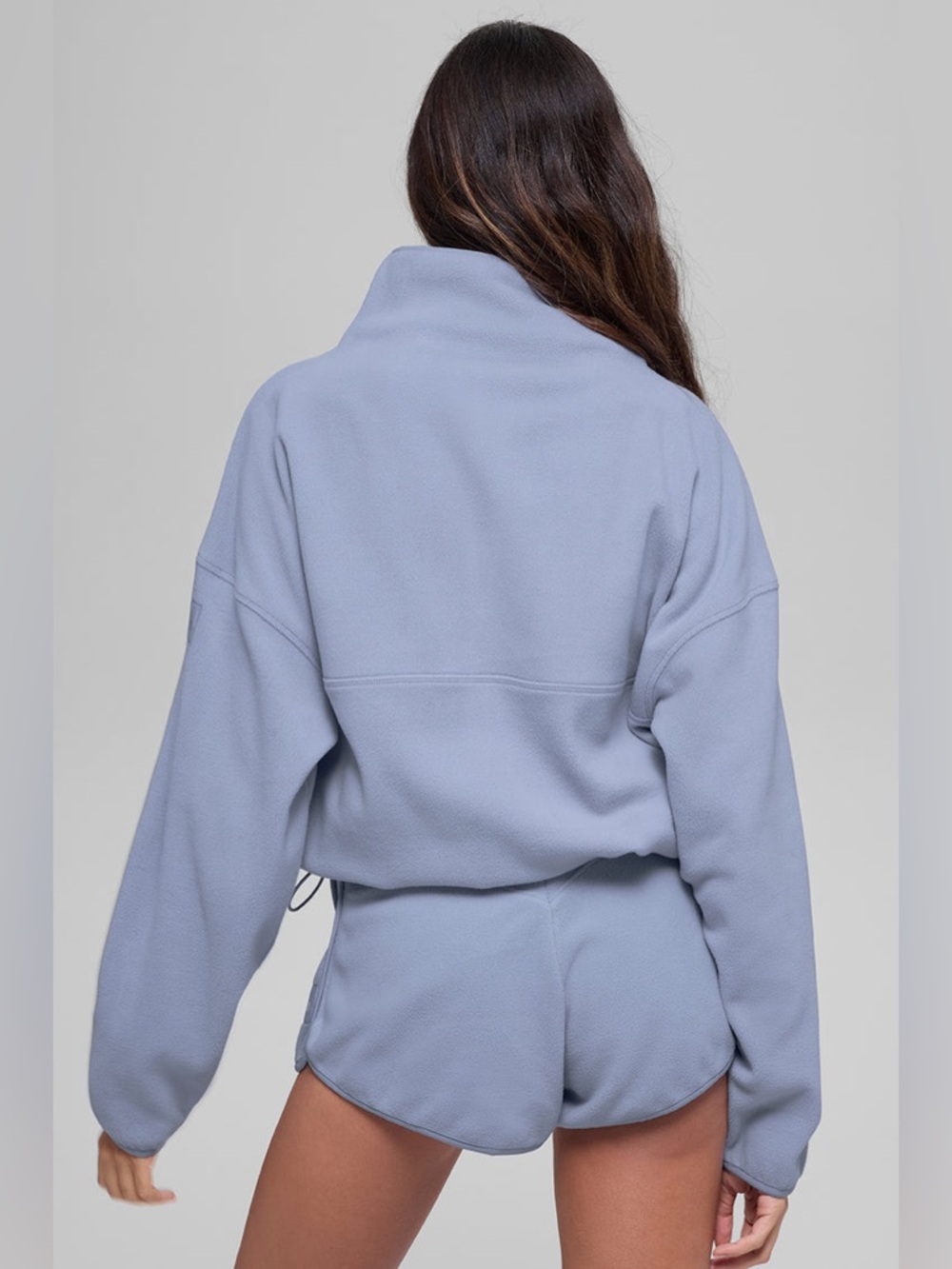 ALO Yoga Polar Fleece Retreat Cover Up in Winter Frost - L - Picture 2 of 6